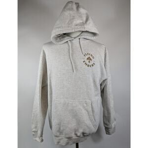 Lane Seven L Unisex Hoodie Flying Embers Pullover Pocket Brewery Merch Gray Logo